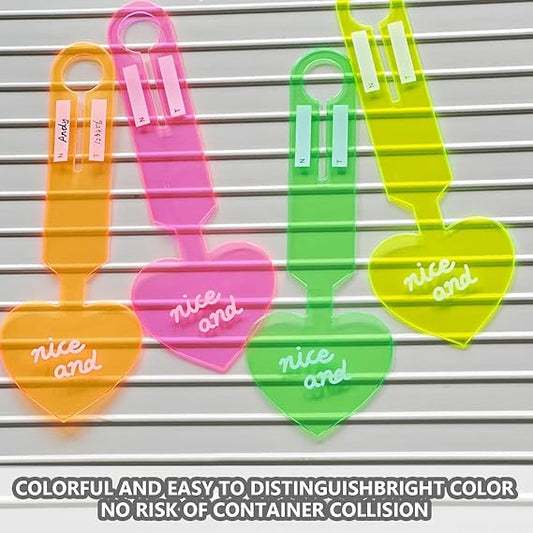 PVC Fluorescent Luggage Tags, Suitcase Tags Luggage Labels Travel Luggage Labels For Bags And Luggage (Multicolor)
