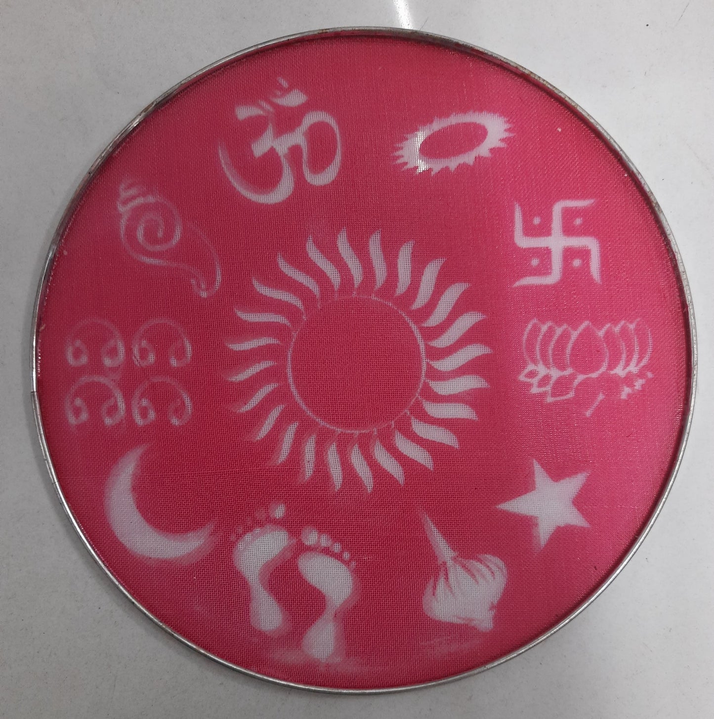 Magic Rangoli Making Kit Includes Tool (8 inch), Rangoli Filler Jali for Diwali Home Decor Indoor Outdoor Decoration (Random Design) by Curated Cart