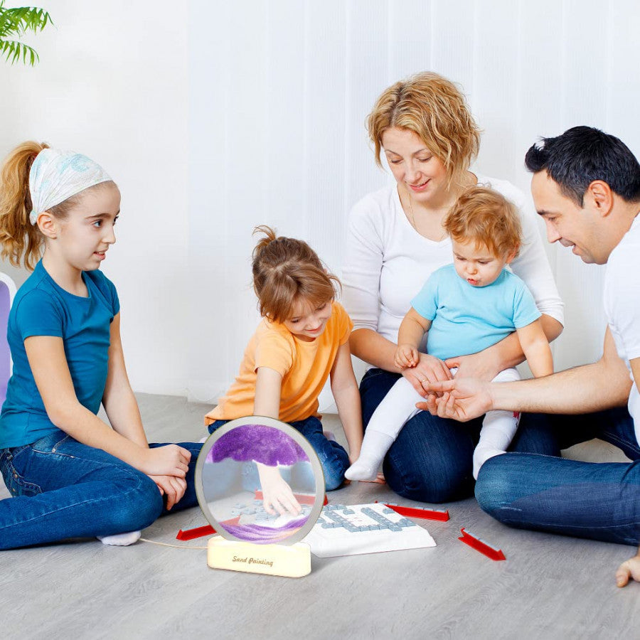 Quick Sand Art Painting with LED Lighting – Dynamic Moving Landscape Night Lamp