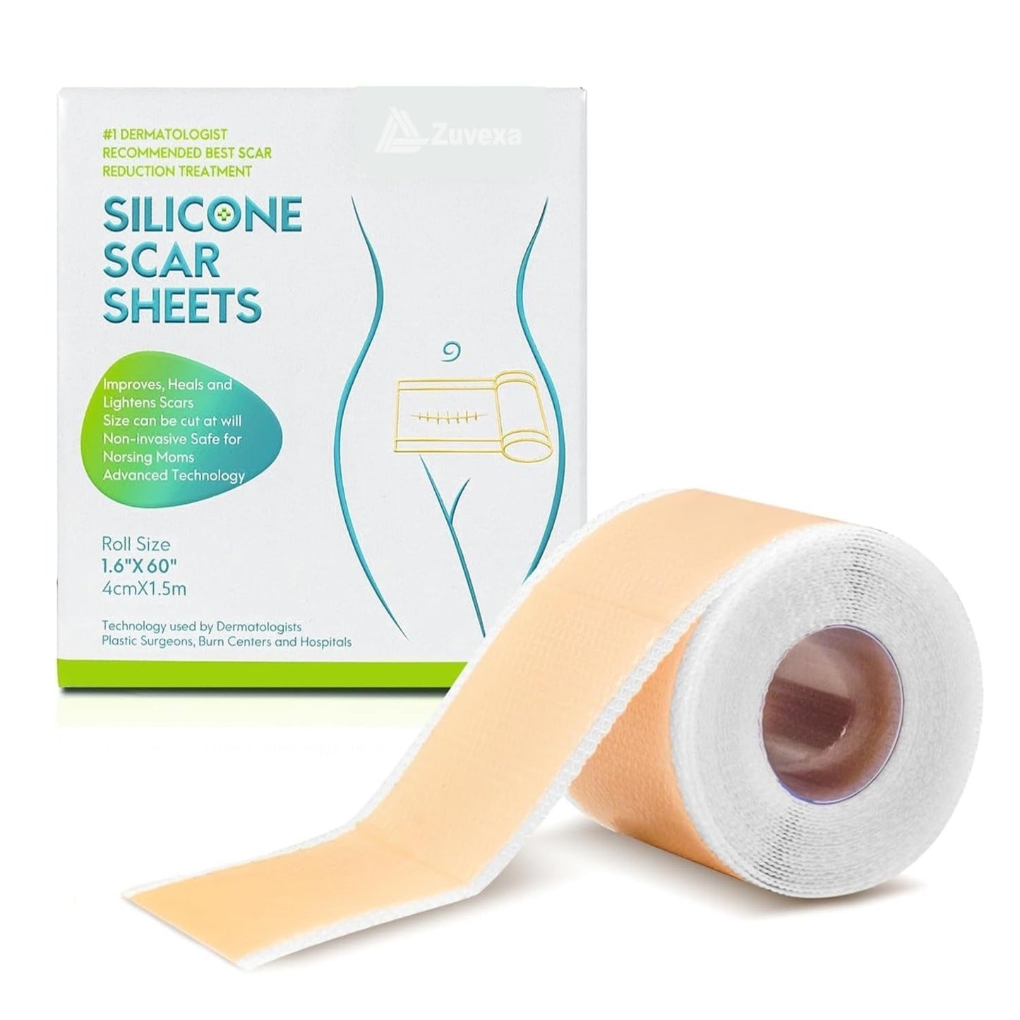 Silicone Scar Sheets, Silicon gel sheets for Scars Transparent Medical Silicone Tape for Scar Removal