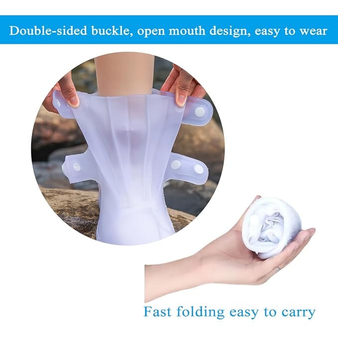 Rain Boot Covers Waterproof Rain Shoe Covers Silicone Shoe Protector Overshoes Sand Control NonSlip Foldable Reusable Galoshes for Men Women Rainy Outdoor Cycling Fishing Camping (Multicolor)