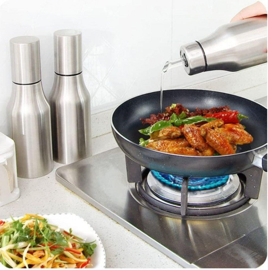 🍶 1000ml Stainless Steel Oil Dispenser Bottle – Leakproof, Non-Slip & Elegant Design