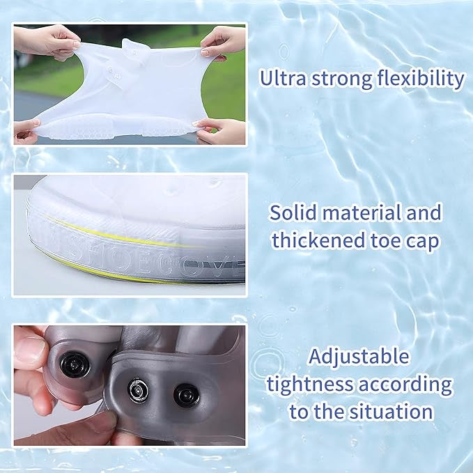 Rain Boot Covers Waterproof Rain Shoe Covers Silicone Shoe Protector Overshoes Sand Control NonSlip Foldable Reusable Galoshes for Men Women Rainy Outdoor Cycling Fishing Camping (Multicolor)