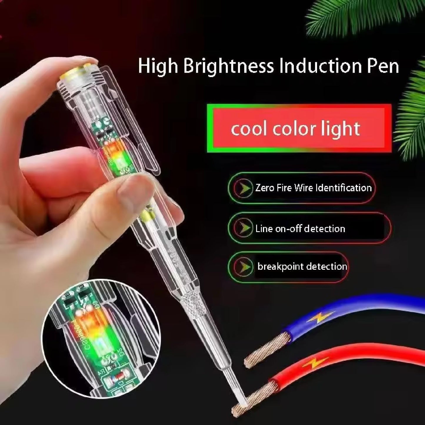 Smart Voltage Tester Pen – Multi-Functional Electric Line Detector with LED Display & Chrome Vanadium Tip