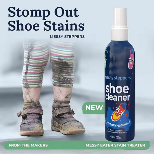 Messy Steppers Shoe Cleaner Easy Use Shoes Stain Removal Natural Ingredients, Stain Remover Sneaker Cleaning Spray - 120ml