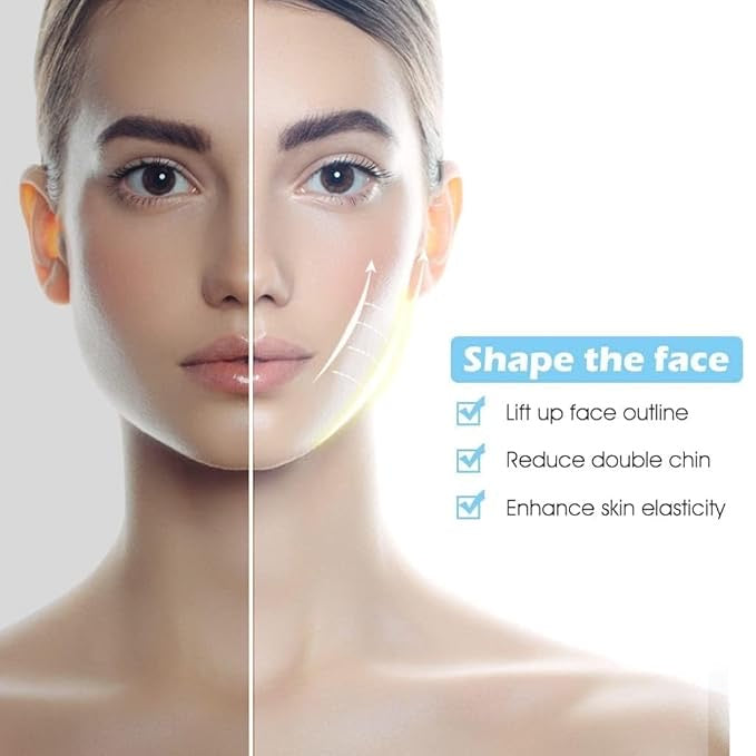 Silicone V Face Mask, Face Lift Up Belt for Facial Slimming, Chin & Cheek
Slimming Bandage Mask, Double Chin Fat Reducer, Skin Tightening for Women & Men