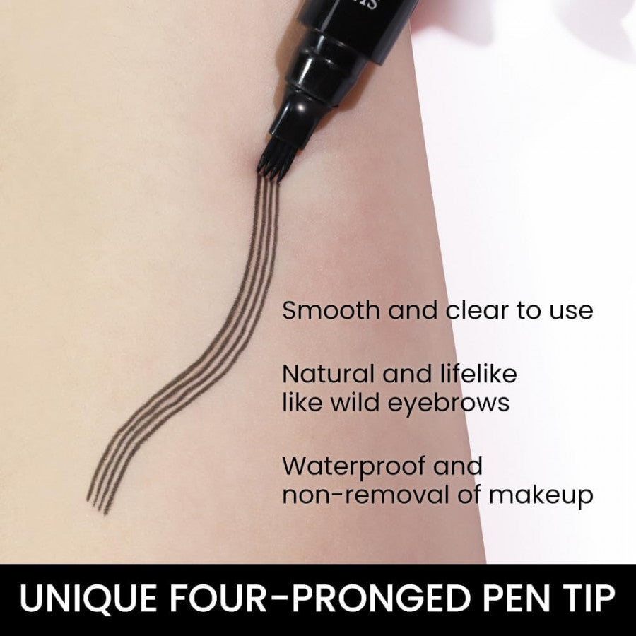 Ultra-Precision 24H Eyebrow Pen – Black | Waterproof, Hair-Like Micro Fork Tip
