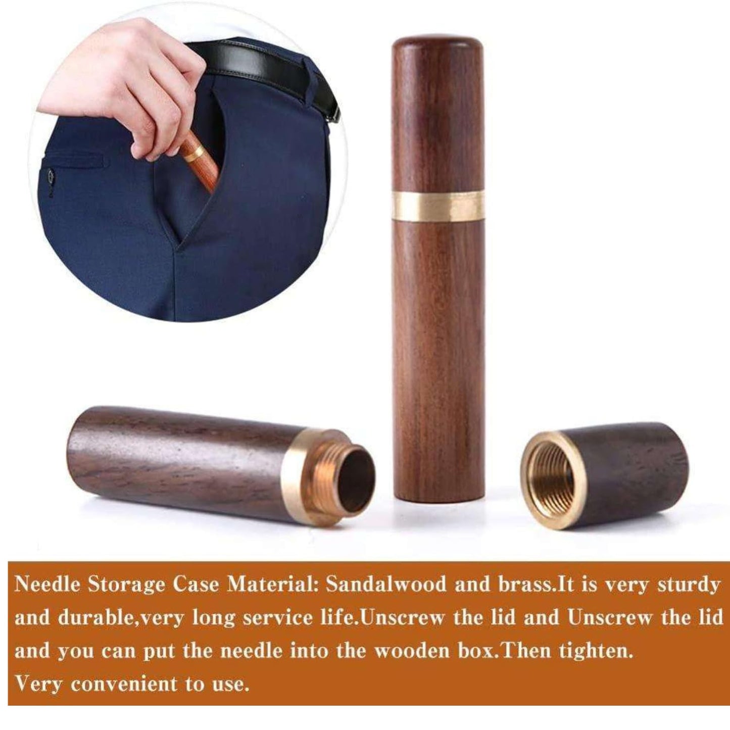 30 PCS Self-Threading Needle Set with Wooden Storage Case – Easy Thread Quilting & Sewing Needles