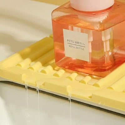 Silicone Sink Drainer Pad – Splash Guard & Soap Holder - Multicolor