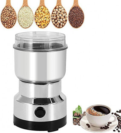 Electric Coffee Grinder 300W – Fast Bean Crusher for Coffee, Spices & Grains | One-Touch Stainless Steel Mill