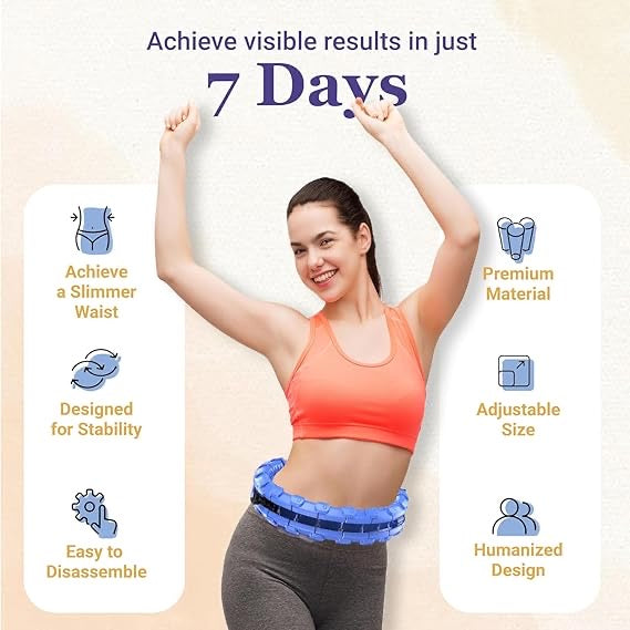 Smart Weighted Hula Hoop – Adjustable Infinity Hoop for Adults, Waist Slimming & Home Fitness