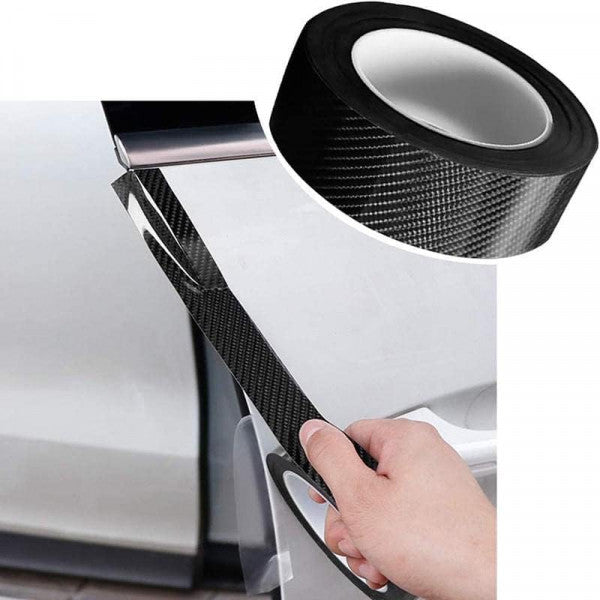 High Gloss Carbon Fiber Car Door Sill Tape (3cm) – Anti-Scratch, Waterproof Protection Film