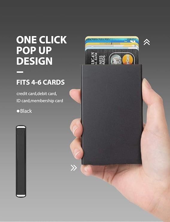 Debit/Credit Card Holder Blocking Security Slim Case for Men/Women Holding 6-7 Cards
