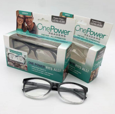 One Power Readers – Adjustable Focus Reading Glasses (0.5–2.5)