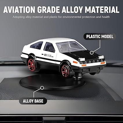 AE86 Drifting Spin Car Ornament – Die-Cast Dashboard Drift Toy with Spinning Action | Perfect for Car Lovers, Collectors & Initial D Fans