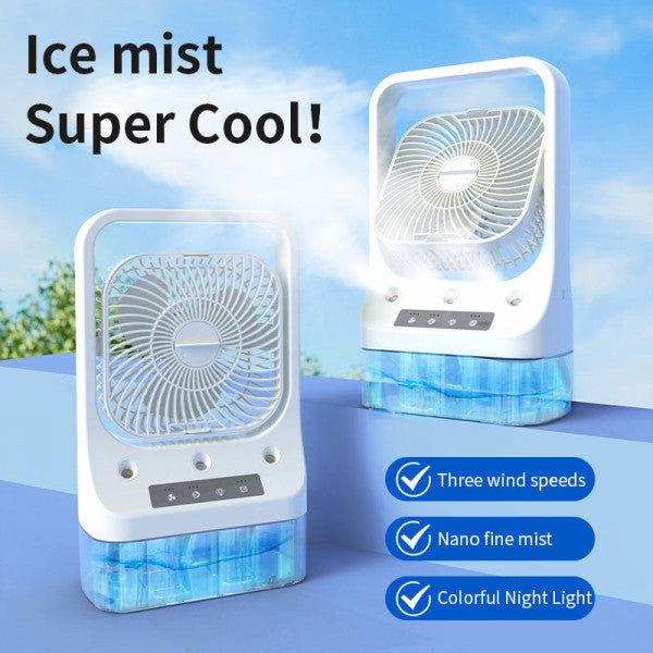 New 3-in-1 Smart Air Conditioner Fan | Mini Cooler, Humidifier & LED Desk Fan