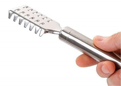Stainless Steel Fish Scale Remover – Non-Slip Handle, Fast & Safe Descaling Tool for Home & Restaurant Use