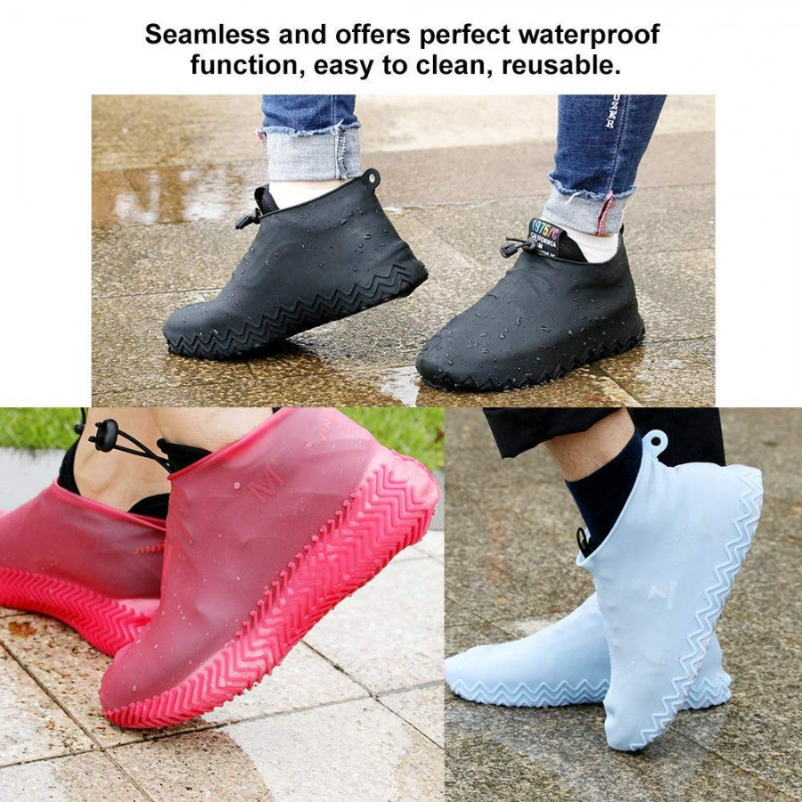 Silicone Waterproof Shoe Covers – M Size | Reusable, Non-Slip & Foldable Rain Protection