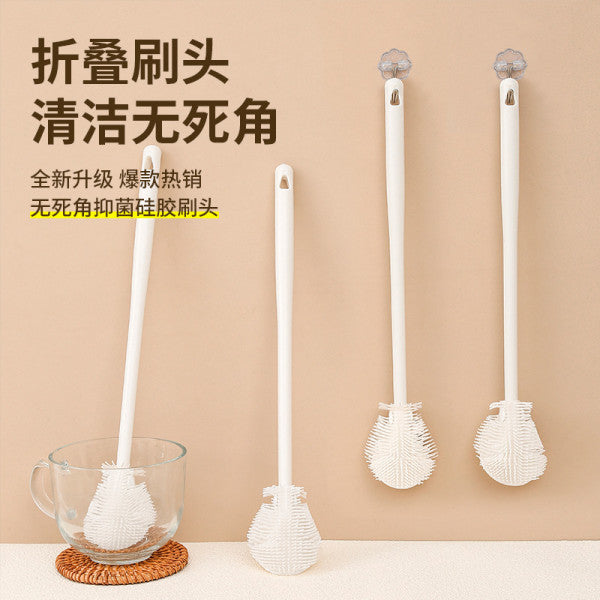 Multifunctional Silicone Bottle & Cup Brush – Long Handle Cleaner
