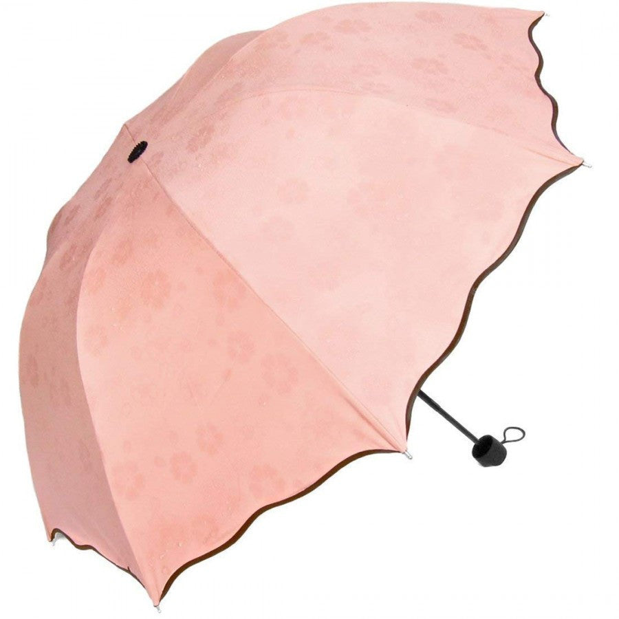 Magic Umbrella – Water Flower Pattern | Windproof, UV-Resistant & Foldable Travel Umbrella