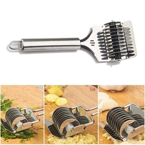 Stainless Steel Pasta Noodle Cutter, High Grade Stainless Steel Pasta Spaghetti Maker Noodle Lattice Roller, Dough Cutter Mincer Kitchen Cooking Tools