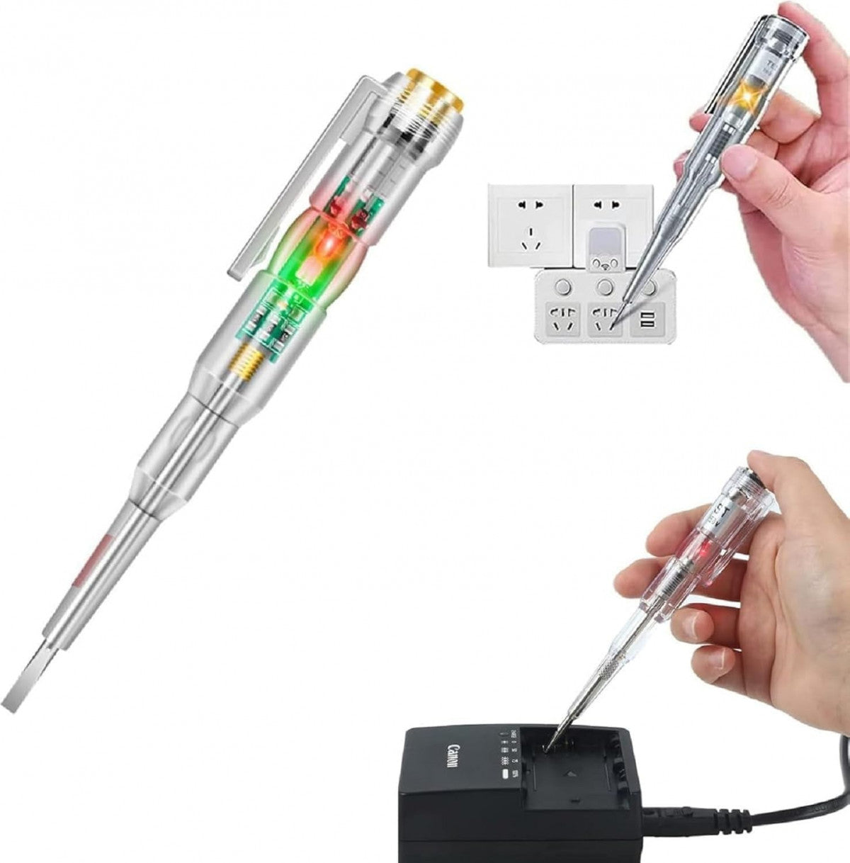 Smart Voltage Tester Pen – Multi-Functional Electric Line Detector with LED Display & Chrome Vanadium Tip