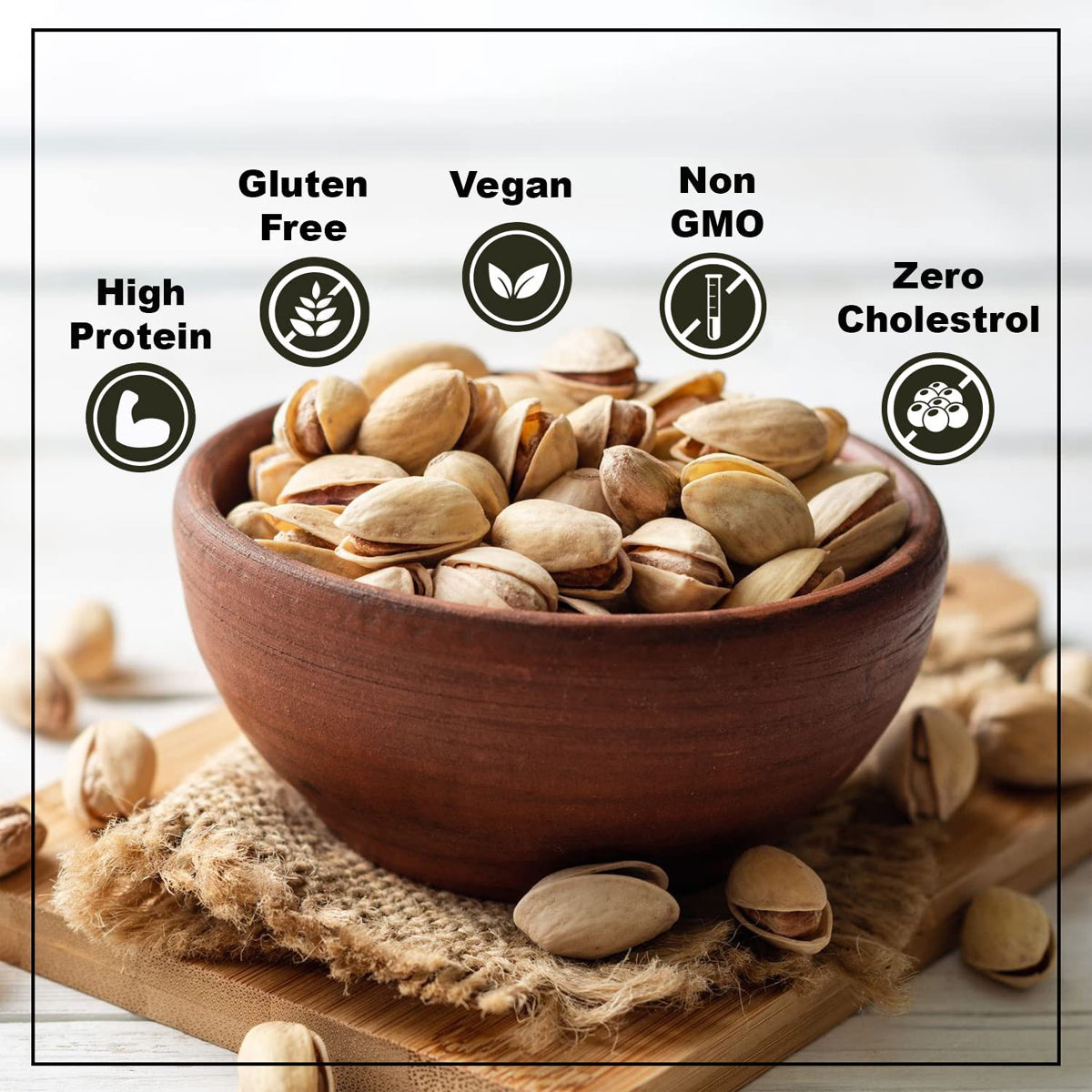 Roasted Unsalted Pistachios (In-Shell) – Naturally Crunchy, Premium-Grade Pista with No Added Salt – Healthy, Heart-Friendly Snack