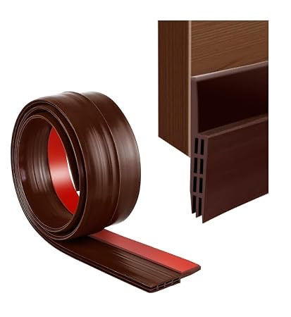 Silicon Door Bottom Sealing Strip | Self Adhesive Door Gap Filler Rubber | Door Bottom Sealing Strip Guard | Protector from Cockroach, Insect, Bugs, Air & Dust | (39 Inch, Brown)