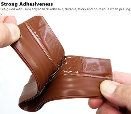 Silicon Door Bottom Sealing Strip | Self Adhesive Door Gap Filler Rubber | Door Bottom Sealing Strip Guard | Protector from Cockroach, Insect, Bugs, Air & Dust | (39 Inch, Brown)