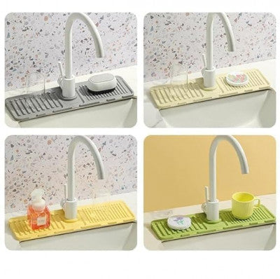 Silicone Sink Drainer Pad – Splash Guard & Soap Holder - Multicolor