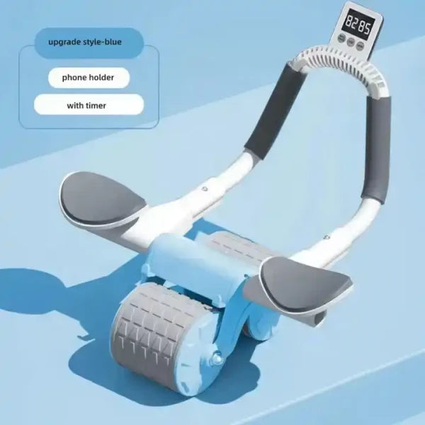 New AB Roller with Mobile Stand & Digital Timer – Ultra-Stable Abdominal Workout Wheel for Core Training & Fat Loss
