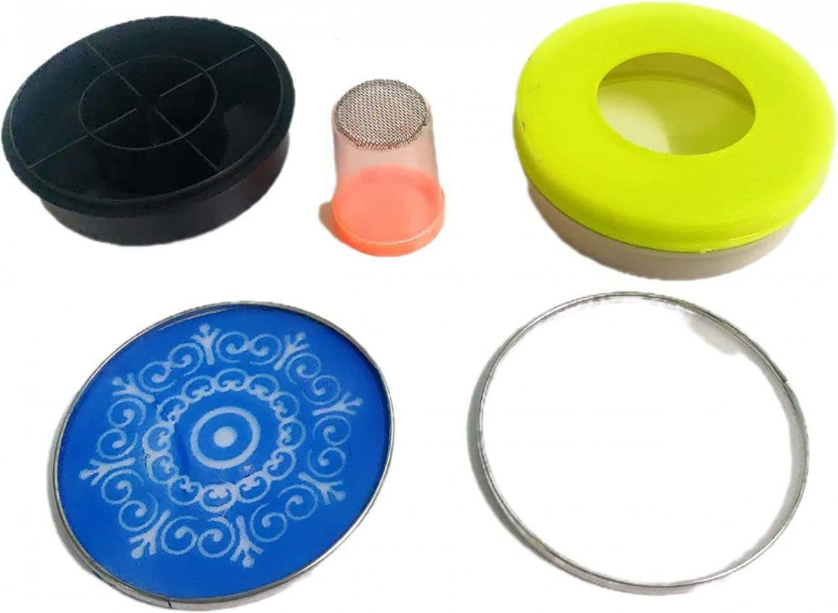 Rangoli Design Set (4 Inch) – Complete Magic Box with Stencils, Filter & Storage