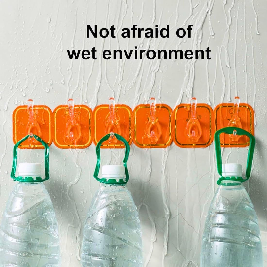 6-Clip Self-Adhesive Hanger Hooks (Set of 6) – Waterproof, Heavy-Duty No-Drill Wall Hooks for Kitchen, Bathroom & Bedroom