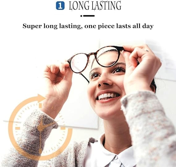 24-Hour Anti-Fog Lens Wipes – 100 Individually Wrapped Glasses & Screen Cleaners | Streak-Free, Pre-Moistened, Travel-Friendly