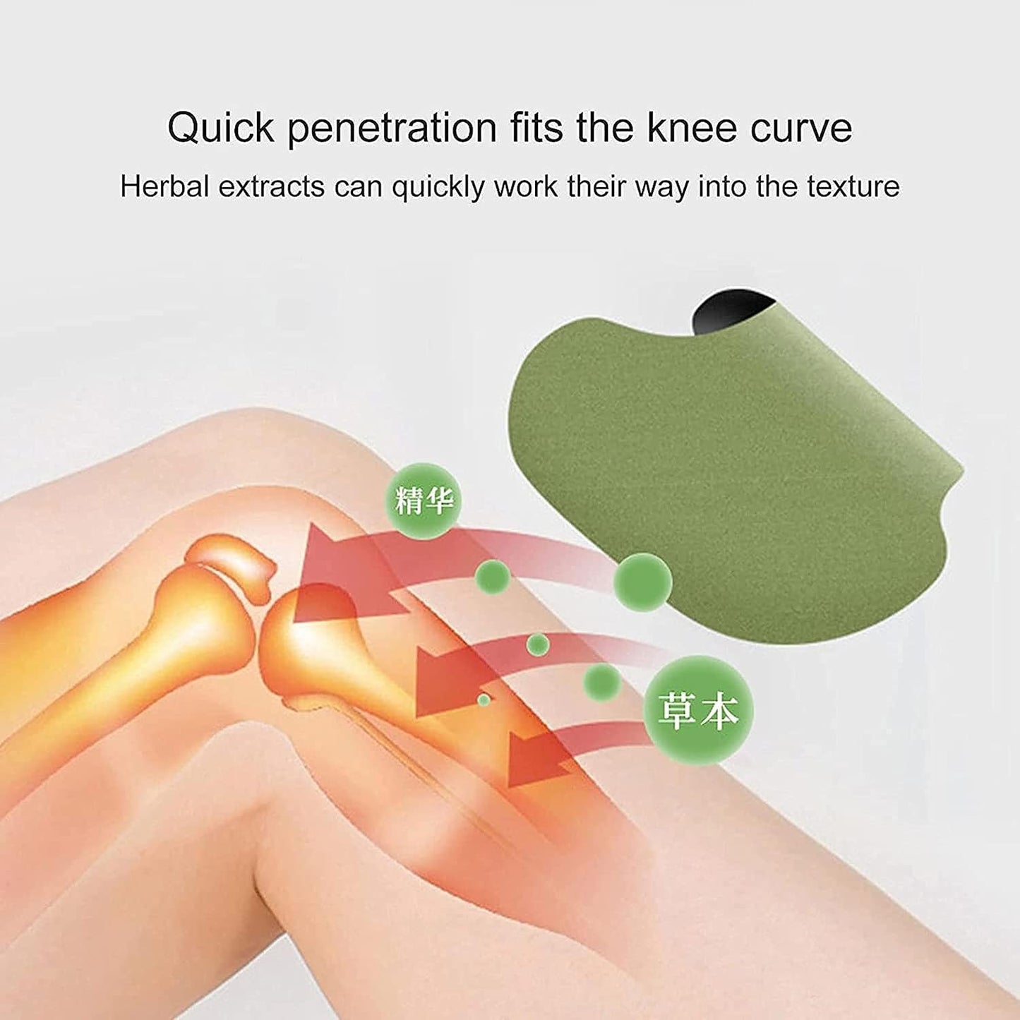 Knee Pain Relief Patches – Self-Heating Herbal Moxa Pads for Joint & Muscle Pain (Pack of 10)