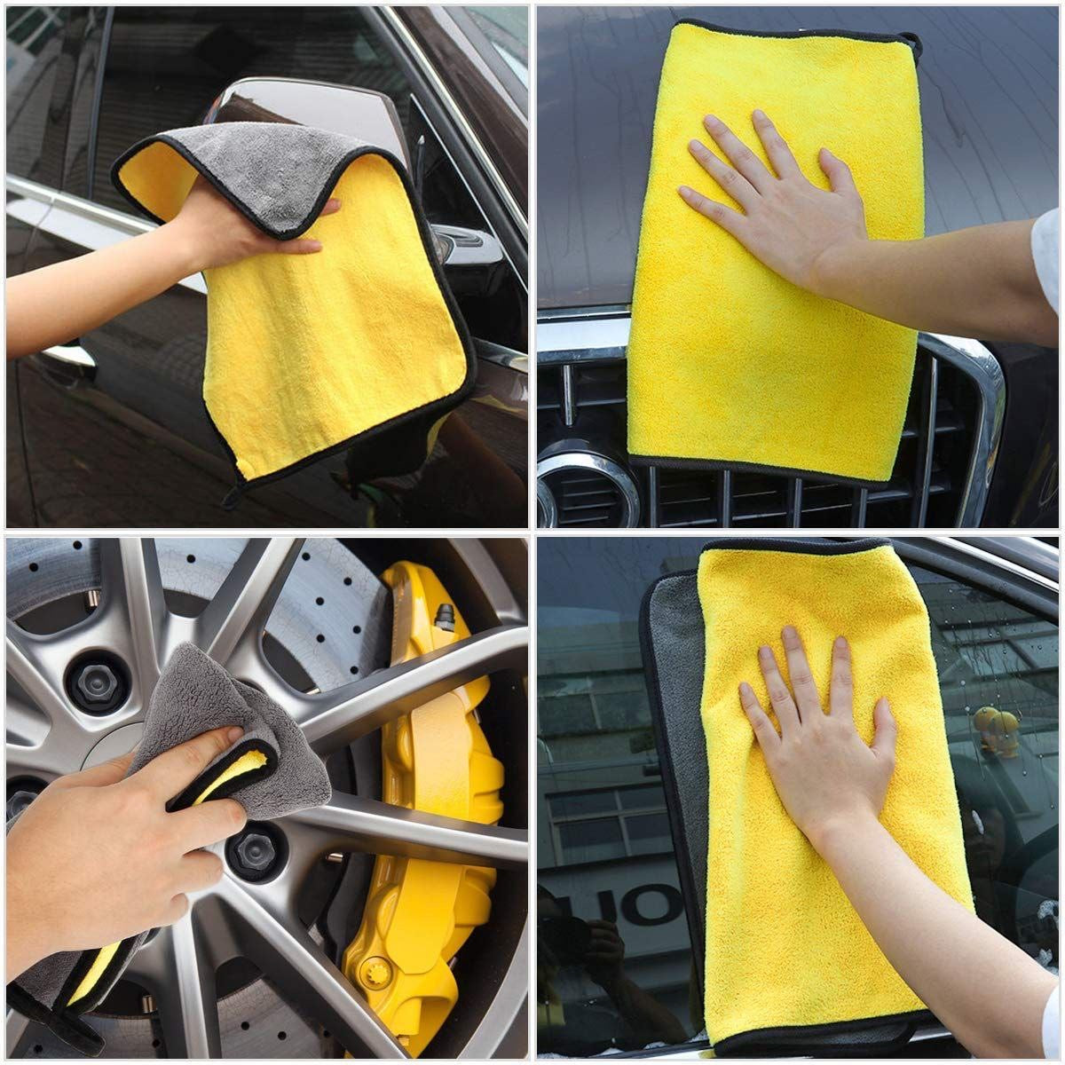 Car Accessories Cleaning 800 GSM Microfiber
Towel for Car Cleaning and Detailing, Dual Sided, Extra Thick Plush Microfiber Cloth - 40cmx40cm (2pcs Pack)