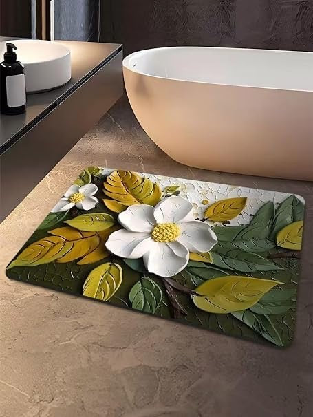 QuickDry Bathroom & Door Mat – Ultra Absorbent, Non-Slip Rubber & Microfiber, Slim Fit for Any Room