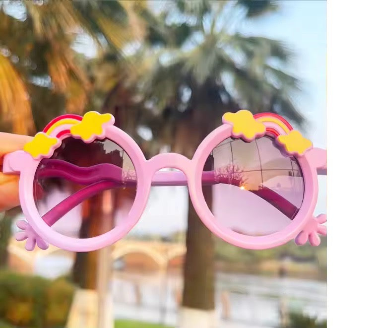 Modern Style Eyewears for Boys & Girls, Cloudy Rainbow Design Glasses for Kids, Sun Protection Eyewears for Kids, Fancy Style Goggles