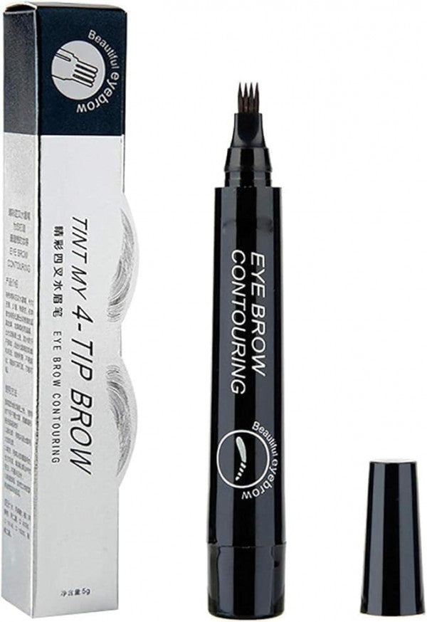 Ultra-Precision 24H Eyebrow Pen – Black | Waterproof, Hair-Like Micro Fork Tip