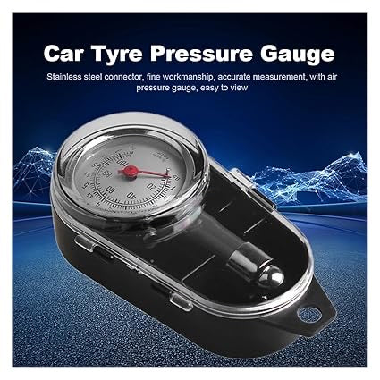Analog Tire Pressure Gauge – High Precision PSI/Bar Meter for Car, Bike, and Motorcycle Tyres | Durable Metal Body