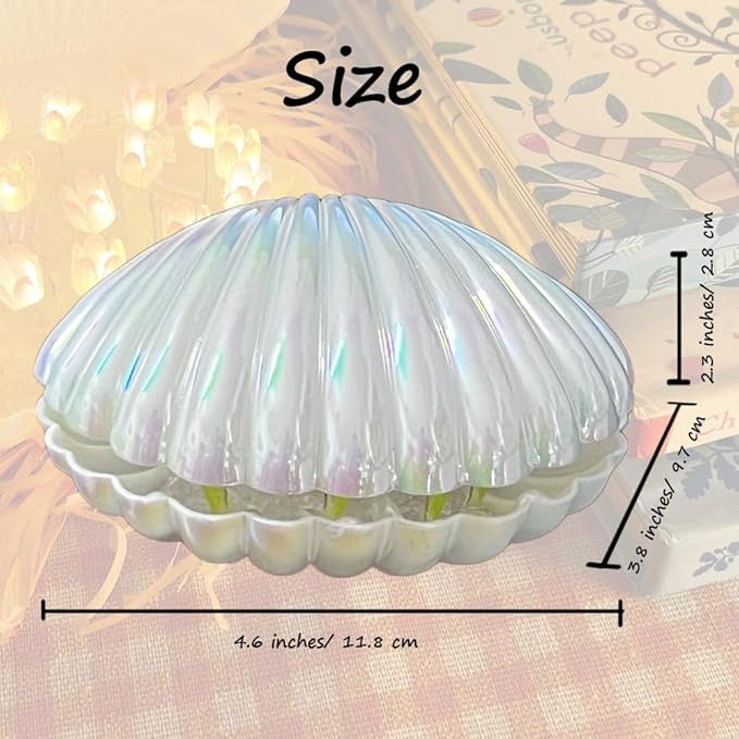 Tulip Night Light Flower Lamp Shell Light, Tulips Bedroom Table Lamps,Christmas Birthday Gifts for Women Her Girlfriend Wife Sister Girls Children Home Decor