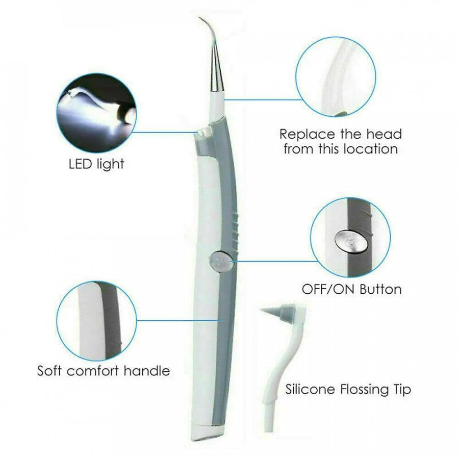 Ultrasonic Electric Dental Cleaner with LED Light – Professional Plaque & Tartar Remover
