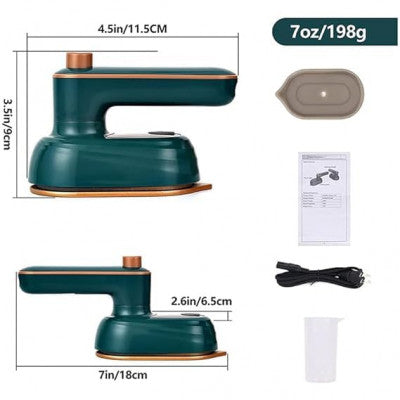 NEW PORTABLE FOLDABLE MINI IRON – 2-in-1 Wet & Dry Travel Steamer