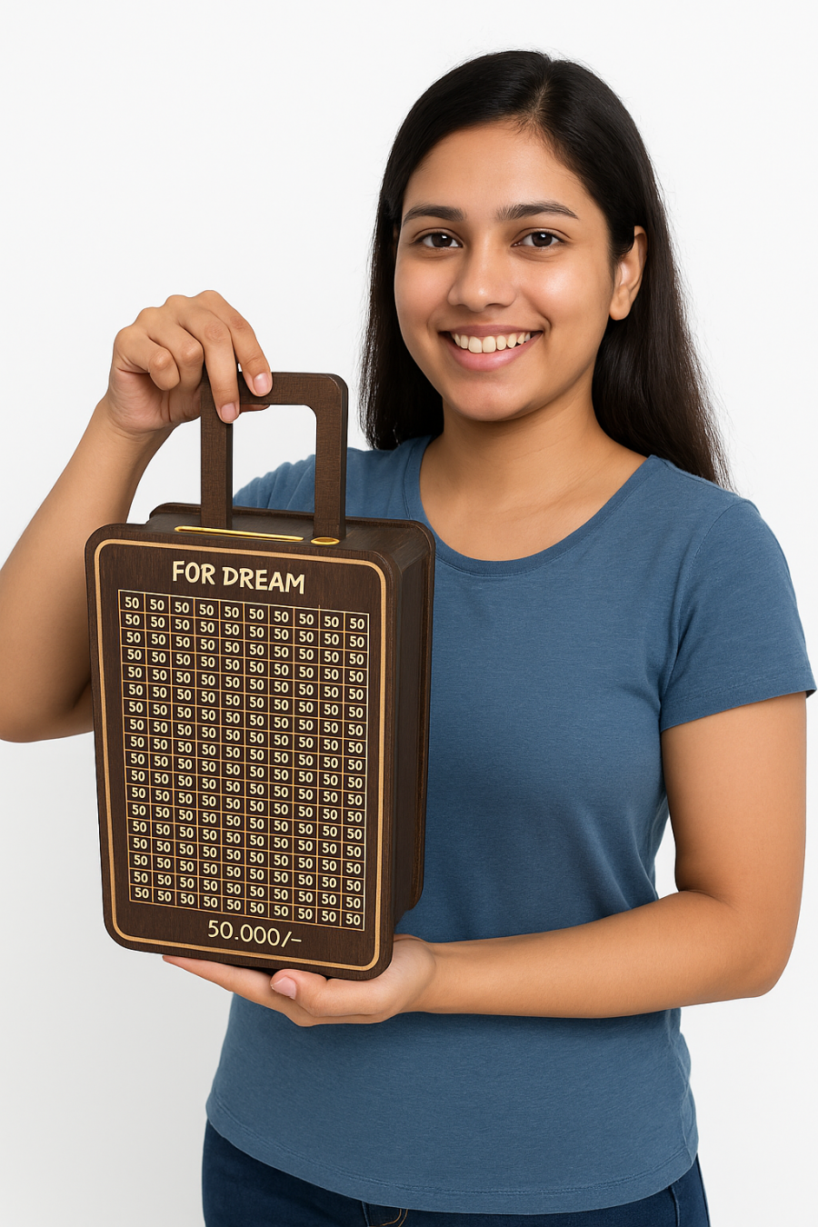 Trolley Wooden Money Bank – Handmade Savings Box for Kids & Adults