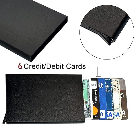 Debit/Credit Card Holder Blocking Security Slim Case for Men/Women Holding 6-7 Cards