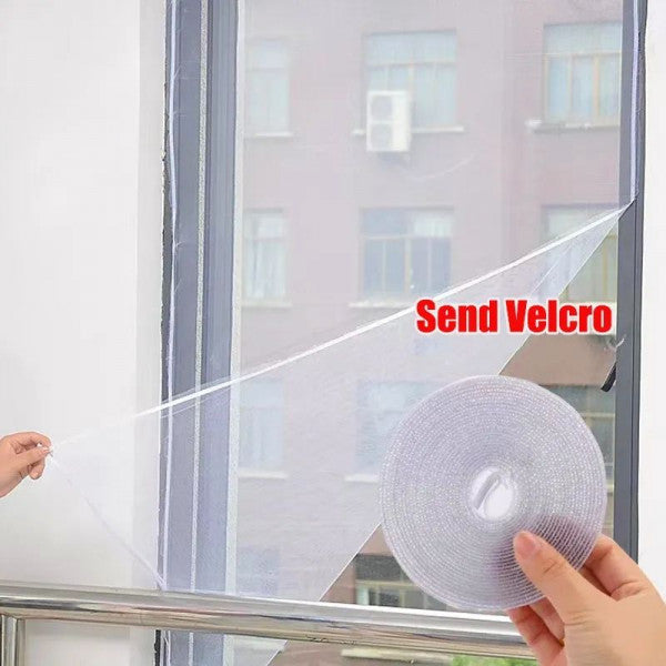 Nylon Window Screen Mesh with Self-Adhesive Tape – 150x150cm Washable & Cut-to-Size Insect Net