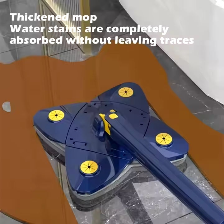 360° Self Squeeze Rotatable Adjustable Multifunctional Cleaning Mop with Stainless Steel Long Handle Push-Pull Squeezing Cleaning Мор (Four Leaf Shape)