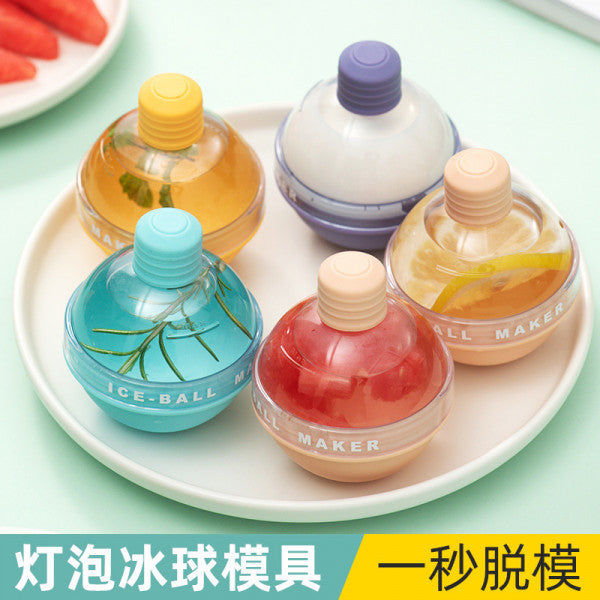 Silicone Ice Ball Maker Tray – Easy Release Round Ice Cube Mold with Lid (BPA-Free)