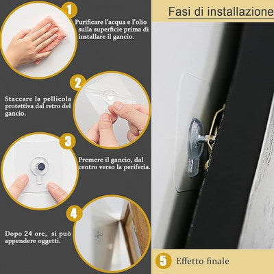 Invisible Frame Hook Stickers – Nail-Free, Strong & Damage-Free Wall Hanging