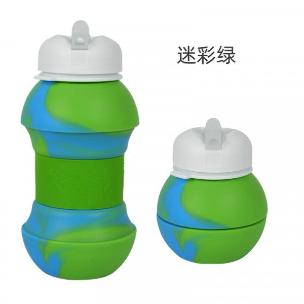 Silicone Foldable Sports Water Bottle – Leakproof, BPA-Free & Travel-Friendly (550ml)